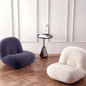 Fauteuil en Laine Bouclée – Douceur & Élégance Contemporaine